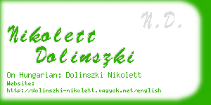 nikolett dolinszki business card